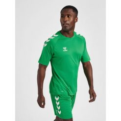 Koszulka sportowa męska Hummel Core XK Poly T-Shirt S/S. Zielone t-shirty sportowe męskie HUMMEL, m, bez wzorów, sportowe, bez ramiączek. Za 131.00 zł.