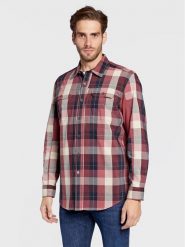 Wrangler Koszula WA5B5R17G 112324306 Bordowy Regular Fit. Czerwone koszule męskie Wrangler, m, bez wzorów, z syntetyku, bez kołnierzyka, bez ramiączek. Za 199.99 zł.