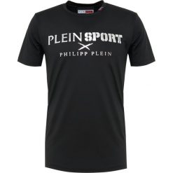 Plein Sport Tshirt z nadrukiem black/silver. Czarne t-shirty męskie Plein Sport, z nadrukiem, z elastanu, sportowe. Za 869.00 zł.