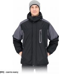 Kurtka ochronna ocieplana męska kaptur stójka zamek rzepy napy rękaw ściągacz rzepy wiele kieszeni tafta 210T MILTON L. Brązowe kurtki męskie Reis, l, bez wzorów, bez ramiączek, bez kaptura. Za 190.04 zł.