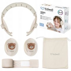 SŁUCHAWKI WYGŁUSZAJĄCE ORSO 2w1 BEŻ 5906601706813. Słuchawki nauszne NoName. Za 62.64 zł.