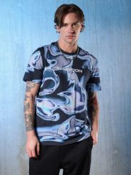 4F T-shirt regular z nadrukiem męski - granatowa XXL. Niebieskie t-shirty męskie 4f, m, bez wzorów, z bawełny, bez kołnierzyka, bez ramiączek. Za 99.99 zł.