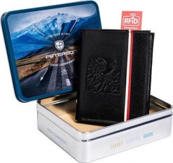 Peterson Skórzany portfel męski z godłem Polski, Peterson NoSize. Portfele męskie Peterson, bez wzorów. Za 185.42 zł.