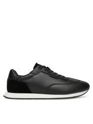 Calvin Klein Sneakersy Low Prof Runn Laceup Perf Lth HM0HM01871 Czarny. Czarne buty sportowe na co dzień męskie Calvin Klein, m, bez wzorów, ze skóry, bez ramiączek, bez kaptura. Za 349.99 zł.