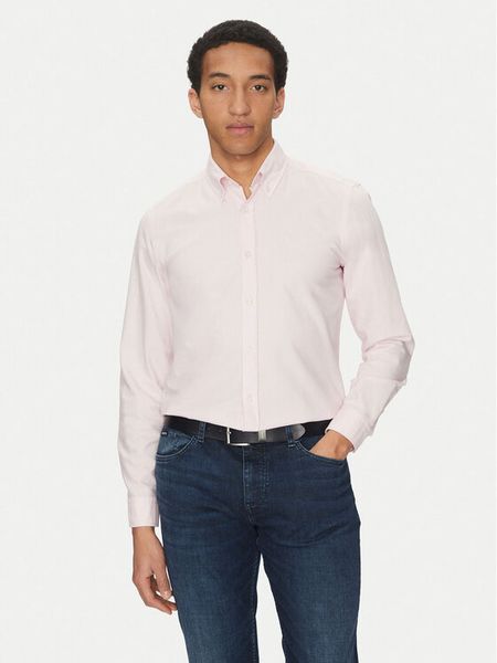 BOSS Koszula Rickert 50519707 Różowy Regular Fit. Czerwone koszule męskie Boss, m, bez wzorów, z bawełny, bez kołnierzyka, bez ramiączek. Za 249.99 zł.