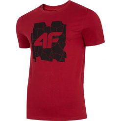 T-shirt męski TSM007 - czerwony melanż. T-shirty męskie marki 4f. Za 44.99 zł.