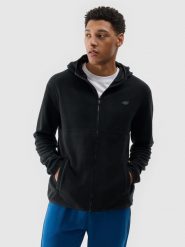 4F Polar regular z kapturem męski - czarny XXL. Czarne bluzy z polaru męskie 4f, m, bez wzorów, z dzianiny, klasyczne, bez ramiączek, z kapturem. Za 149.99 zł.