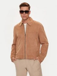 Boss Kurtka skórzana Malbano4 50510178 Beżowy Regular Fit. Brązowe kurtki męskie Boss, m, bez wzorów, ze skóry, bez ramiączek, bez kaptura. Za 1,999.00 zł.