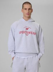 4F Bluza dresowa loose z kapturem męska - szara L. Szare bluzy z kapturem męskie 4f, l, bez wzorów, z dresówki, z kapturem. Za 199.99 zł.