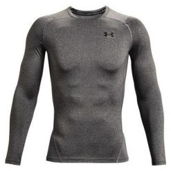 Koszulka fitness męska Under Armour HG Armour Comp z długim rękawem. Szare bielizna termoaktywna męska Under Armour, m, bez wzorów, bez ramiączek, do biegania. Za 179.99 zł.
