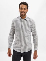 Drykorn Męska koszula casual - Ramis Mężczyźni Comfort Fit Bawełna szary w paski, L. Szare koszule męskie DRYKORN, l, bez wzorów, z bawełny, bez kołnierzyka, bez ramiączek. Za 649.95 zł.