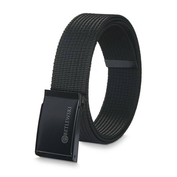 Pasek parciany BETLEWSKI PRC-01_CZ-1 M czarny. Czarne paski męskie Betlewski, bez wzorów, z materiału. Za 34.99 zł.