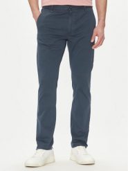 BOSS Chinosy 50536840 Niebieski Slim Fit. Niebieskie eleganckie spodnie męskie Boss, bez wzorów, z bawełny. Za 309.99 zł.