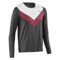 Męska koszulka sportowa Chevron z długim rękawem szybkoschnąca oddychająca CEP. Białe t-shirty sportowe męskie CEP, l, bez wzorów, z materiału, sportowe, bez ramiączek. Za 219.00 zł.