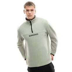 Męska bluza z grubego polaru Sporty zimowe Siroko Myoko. Zielone bluzy z polaru męskie SIROKO, m, bez wzorów, z polaru, sportowe, bez ramiączek, bez kaptura. W wyprzedaży za 169.00 zł.