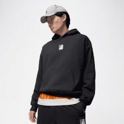 Bluza z kapturem Air Jordan Brooklyn Fleece Graphic Pullover HV0544-010. Czarne bluzy nierozpinane męskie Jordan, bez wzorów, z kapturem. Za 286.35 zł.