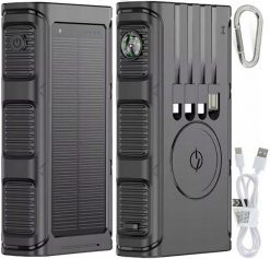 POWERBANK ŁADOWARKA SOLARNY INDUKCJA 36000mAh 8xUSB LATARKA 2x LED USB-C PD. Powerbanki nemo. Za 197.00 zł.