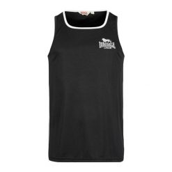 Tank top Lonsdale Amateur. Czarne t-shirty sportowe męskie Lonsdale, bez wzorów, sportowe, bez ramiączek. Za 168.50 zł.