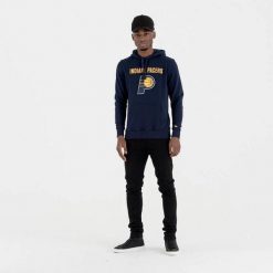 Bluza z kapturem Indiana Pacers NBA. Niebieskie bluzy nierozpinane męskie New Era, m, bez wzorów, z kapturem. W wyprzedaży za 251.90 zł.
