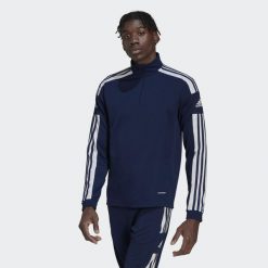 Bluza piłkarska męska adidas Squadra 21 Training Top. Białe bluzy nierozpinane męskie ADIDAS, m, bez wzorów, bez ramiączek, bez kaptura. Za 135.00 zł.