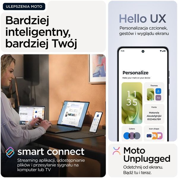 Smartfon Motorola moto g86 5G 16,9 cm (6.67") Dual SIM Android 15 USB Type-C 8 GB 256 GB 5200 mAh Ciemny Niebieski. Niebieskie smartfony Motorola. Za 1,124.81 zł.