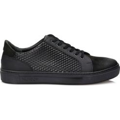 Czarne trampki męskie. Buty sportowe na co dzień męskie marki Kazar. Za 449.00 zł.