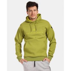 Męska bawełniana bluza z kapturem Kilpi TOMAR-M. Zielone bluzy nierozpinane męskie Kilpi, m, bez wzorów, z bawełny, casualowe, bez ramiączek, z kapturem. Za 215.49 zł.