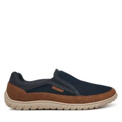 Półbuty Bugatti. Niebieskie codzienne półbuty męskie Bugatti, bez wzorów, bez obcasa, bez zapięcia. Za 209.99 zł.