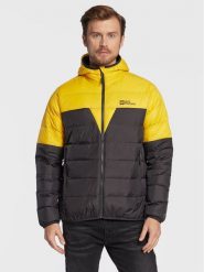Jack Wolfskin Kurtka puchowa Dna Tundra 1206612 Żółty Regular Fit. Żółte kurtki outdoor męskie Jack Wolfskin, m, bez wzorów, z puchu, bez kaptura, outdoorowe. Za 879.99 zł.