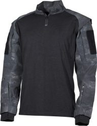 MFH Koszula taktyczna US, długi rękaw HDT-camo LE XXL. Zielone koszule męskie MFH, m, bez wzorów, bez kołnierzyka, bez ramiączek. Za 358.00 zł.