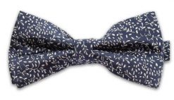 Granatowa Mucha w Motyw Florystyczny, Męska. Niebieskie krawaty i muchy męskie Vernon, bez wzorów, eleganckie. Za 29.00 zł.