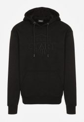 Czarna Bluza z Bawełną Kapturem i Sznurkami Amatusa. Czarne bluzy z kapturem męskie Born2be, l, bez wzorów, z bawełny, z kapturem. Za 99.99 zł.