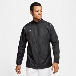Kurtka Przeciwdeszczowa do biegania Męska Nike Park 20. Białe kurtki treningowe męskie Nike, m, bez wzorów, z syntetyku, bez kaptura, do biegania. Za 293.00 zł.