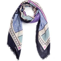 Chusta LIU JO - Foulard 120X120 A19239 T0300 Midnight 90013. Fioletowe szaliki męskie Liu Jo, bez wzorów, z materiału. W wyprzedaży za 189.00 zł.