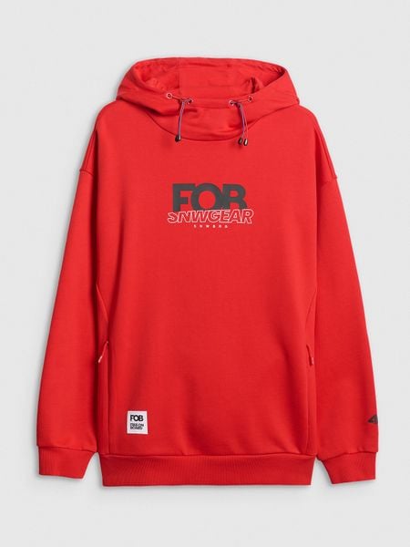 4F Bluza dresowa nierozpinana z kapturem męska - czerwona XL. Czerwone bluzy z kapturem męskie 4f, m, bez wzorów, z dresówki, z kapturem. Za 249.99 zł.