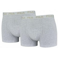 Fila Męskie Bokserki - Pakiet 2 w szarym - Komfort i jakość. Szare bokserki męskie Fila, l, bez wzorów, z bawełny. Za 152.99 zł.