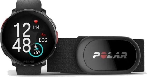 Zegarek sportowy Polar Vantage V3 H10 Czarny (VANTAGE V3 H10 BLK/BLK S-L). Czarne zegarki sportowe Polar. Za 2,479.21 zł.