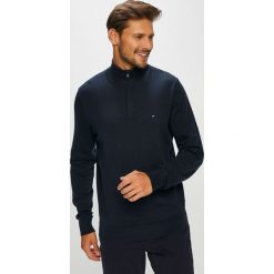 Tommy Hilfiger - Sweter. Czarne swetry męskie Tommy Hilfiger, z bawełny, z golfem, z krótkim rękawem. Za 449.90 zł.