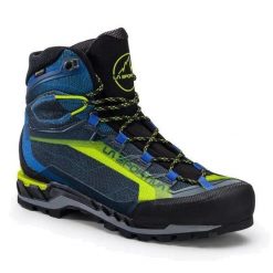 Buty wysokogórskie męskie La Sportiva Trango Tech GTX. Niebieskie buty trekkingowe męskie La Sportiva, bez wzorów, z materiału, za kostkę, bez zapięcia, trekkingowe. Za 1,208.10 zł.