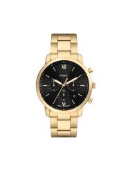Fossil Zegarek Neutra Chronograph FS6093 Złoty. Żółte, analogowe zegarki męskie Fossil, złote. Za 759.99 zł.
