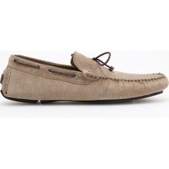 Skórzane mokasyny - Beżowy. Mokasyny męskie marki Reserved. Za 249.99 zł.