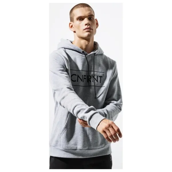 Confront Bluza Essential Gry Hoody , szary, rozmiar M. Szare bluzy nierozpinane męskie Confront, m, z aplikacjami, z bawełny, z kapturem. W wyprzedaży za 143.99 zł.
