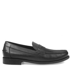 Mokasyny Geox. Czarne mokasyny męskie Geox, bez zapięcia. Za 289.99 zł.