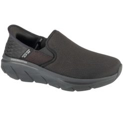 Buty sportowe Sneakersy męskie, Slip-ins: D'Lux Walker 2.0 - Reeler. Czarne buty sportowe na co dzień męskie Skechers, m, bez wzorów, sportowe, bez ramiączek, bez kaptura, trekkingowe. Za 349.99 zł.