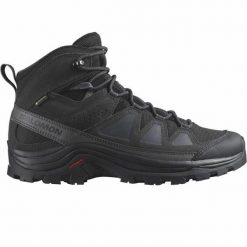 Buty górskie Salomon Quest Rove Gore-Tex. Czarne buty trekkingowe męskie Salomon, bez wzorów, z gore-texu, bez zapięcia, trekkingowe, gore-tex. Za 654.00 zł.