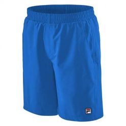 Spodnie treningowe męskie Fila Santana. Niebieskie spodnie na co dzień męskie Fila, bez wzorów, z dresówki, casualowe, krótkie. Za 268.00 zł.