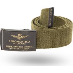 PASEK Aeronautica Militare. Brązowe paski męskie Aeronautica Militare, bez wzorów, z tkaniny. Za 299.00 zł.