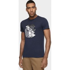 T-shirt męski TSM007 - ciemny granat melanż. T-shirty męskie 4f. Za 59.99 zł.