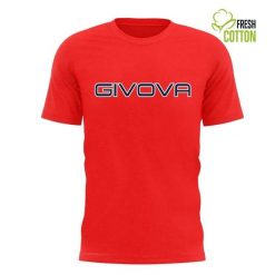 Givova Czerwony T-shirt Bawełniany XL - Oddychający i Wygodny. Czerwone t-shirty sportowe męskie Givova, xl, bez wzorów, z bawełny, eleganckie, bez ramiączek. Za 52.75 zł.