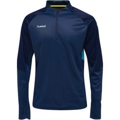 Bluza Hummel Tech Move Half Zip dla mężczyzn - Niebieska. Niebieskie bluzy nierozpinane męskie HUMMEL, m, bez wzorów, z elastanu, z kapturem. Za 201.99 zł.